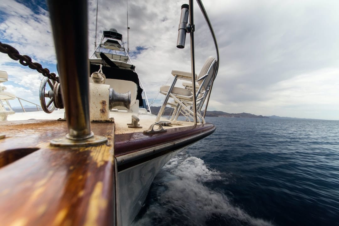 A sailing boat on the ocean